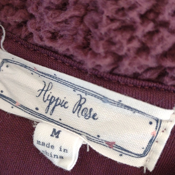 Hippy Rose Teddy Bear Mock Neck Sweatshirt M - Picture 3 of 6